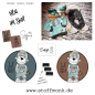 Preview: Label - "Lausbub Affe" -  XaXelu Design - ca. 3,5 cm x 4 cm - Kunstleder ++ Farbauswahl ++